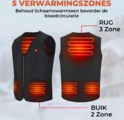 Basila® Verwarmde Bodywarmer Met 10.000 MAh Powerbank - Voor Motor/Ski/Kamperen/Vissen - Unisex - M -Bol 1200x1164 8
