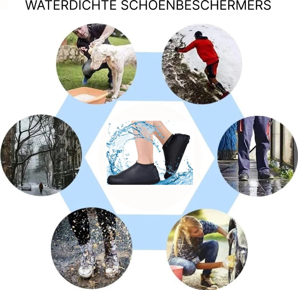 Siliconen Unisex Waterdichte Overschoenen Zwart Maat L 39-44 - Herbruikbaar – Anti Slip Regen Overschoen - Schoenhoesjes - Waterdichte Schoenbeschermers - Regenhoes – Schoenovertrek - Regenlaarzen 14 Siliconen Unisex Waterdichte Overschoenen Zwart Maat L 39-44 - Herbruikbaar – Anti Slip Regen Overschoen - Schoenhoesjes - Waterdichte Schoenbeschermers - Regenhoes – Schoenovertrek - Regenlaarzen - Afbeelding 12