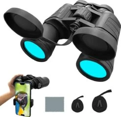 Blazelife 12x50 Verrekijker - Nachtzicht - Waterbestendig - Compacte Set Met Smartphone-adapter, Draagtas, Spiegeldoek - Kerstmis - Kerstfeest - Christmas Gift