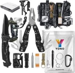YONO Survival Kit Outdoor - Armband - Zakmes - Zaklamp - Vuurstarter - Kompas En Meer - XL Set 11 YONO Survival Kit Outdoor - Armband - Zakmes - Zaklamp - Vuurstarter - Kompas En Meer - XL Set -Bol 1200x1169 3