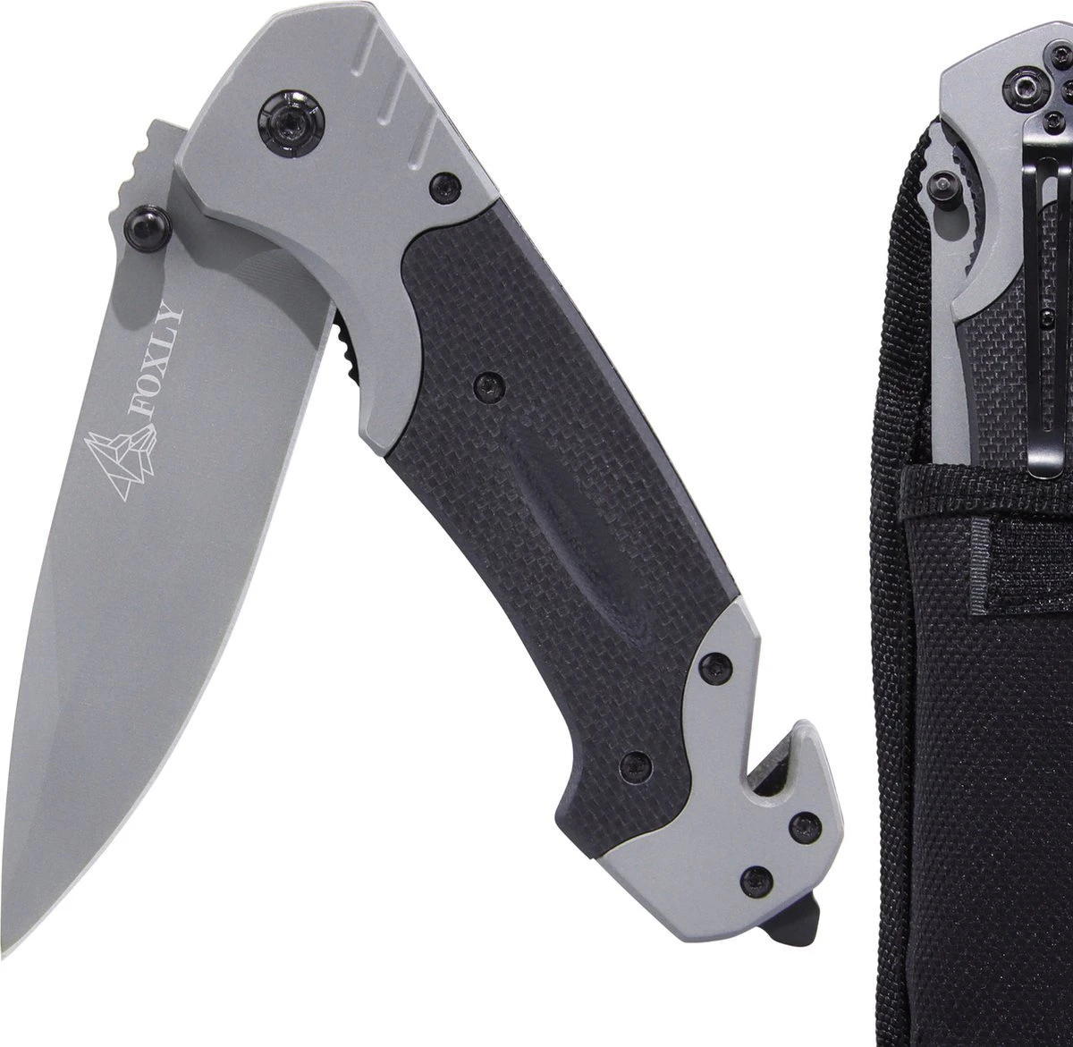 FOXLY® Zakmes Outdoor - Jachtmes - Survival Mes - Carbon Fiber - 22 Cm - Storm X85 10 FOXLY® Zakmes Outdoor - Jachtmes - Survival Mes - Carbon Fiber - 22 Cm - Storm X85 - Afbeelding 8