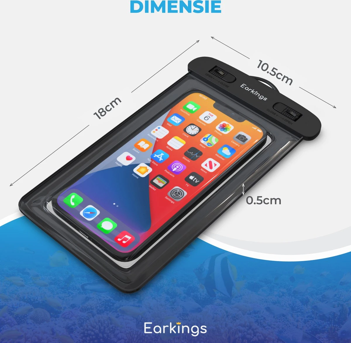 Waterdichte Telefoonhoesjes - Drybag Set Van 2 Stuks - Onderwater Hoesje Telefoon Voor Alle Telefoons - Waterdicht Telefoonhoesje Earkings - Zwart & Groen 7 Waterdichte Telefoonhoesjes - Drybag Set Van 2 Stuks - Onderwater Hoesje Telefoon Voor Alle Telefoons - Waterdicht Telefoonhoesje Earkings - Zwart & Groen - Afbeelding 5