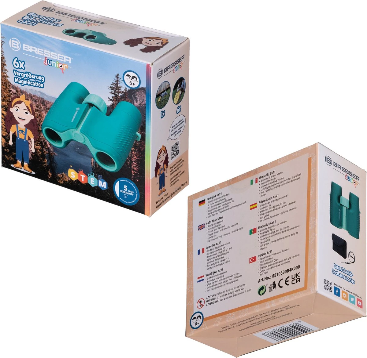 Bresser Junior Verrekijker - 6x21 - Groen - Robuust - Verrekijker Voor Kinderen 13 Bresser Junior Verrekijker - 6x21 - Groen - Robuust - Verrekijker Voor Kinderen - Afbeelding 11
