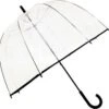 Smati Big Cloche Paraplu - Transparant - Stormbestendig - Zwart - Ø81cm 1 Smati Big Cloche Paraplu - Transparant - Stormbestendig - Zwart - Ø81cm -Bol 1200x1173 3