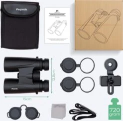 LifeGoods Verrekijker - 10x42 - Inclusief Smartphone Adapter, Lensdoppen, Nekkoord En Draagtas -Bol 1200x1174 3