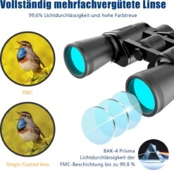 Blazelife 12x50 Verrekijker - Nachtzicht - Waterbestendig - Compacte Set Met Smartphone-adapter, Draagtas, Spiegeldoek - Kerstmis - Kerstfeest - Christmas Gift -Bol 1200x1174 4