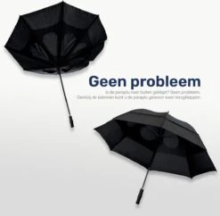 XL Stormproof Paraplu - Storm Bestendig - Ø Ca. 130CM - Zwart - Stormparaplu - Paraplu Volwassenen -Bol 1200x1174 5
