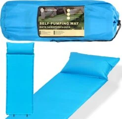 Springos Slaapmat | Zelfopblazend | 186 Cm | Inclusief Hoes & Hoofdkussen | Lichtblauw 39 Springos Slaapmat | Zelfopblazend | 186 Cm | Inclusief Hoes & Hoofdkussen | Lichtblauw -Bol 1200x1175 6