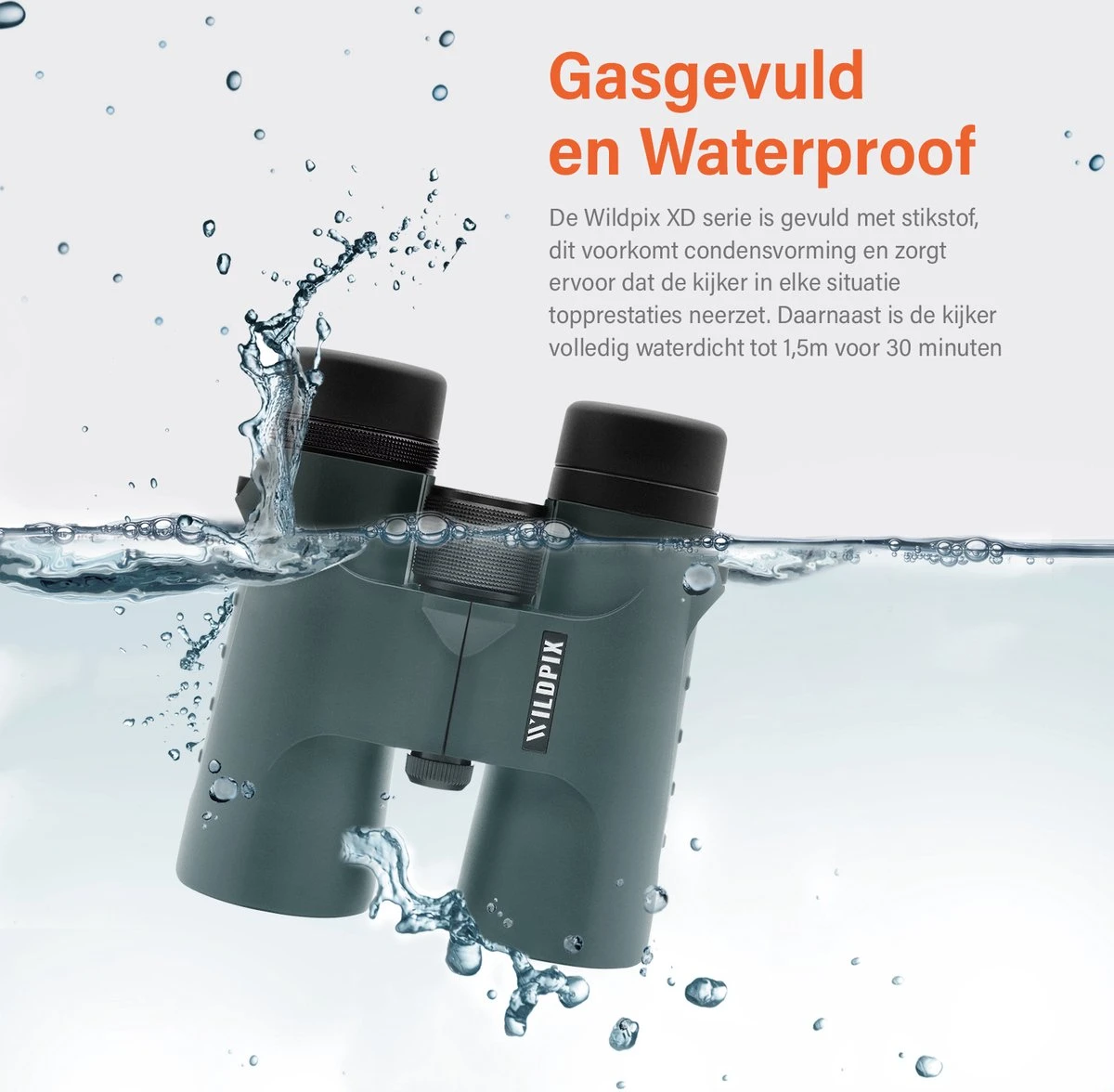 Verrekijker Waterdichte Wildpix XD 8x42 - Compact En Gas Gevuld Voor Volwassenen - Vogelen , Wildlife En Outdoor - Groen 5 Verrekijker Waterdichte Wildpix XD 8x42 - Compact En Gas Gevuld Voor Volwassenen - Vogelen , Wildlife En Outdoor - Groen - Afbeelding 3