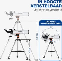 EXPLR Starvision Telescoop - Sterrenkijker - 500/80mm - Telefoon Adapter - Travel Bag - Telescoop Kinderen En Volwassenen -Bol 1200x1177 1