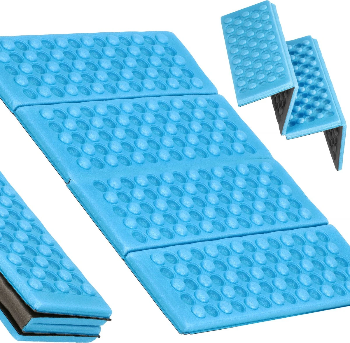 Springos Zitmat | Opvouwbaar Zitmatje | Zitkussen | 28 X 40 X 1 Cm | Blauw 5 Springos Zitmat | Opvouwbaar Zitmatje | Zitkussen | 28 X 40 X 1 Cm | Blauw - Afbeelding 3