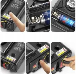 IBright Draagbare Camping Kooktoestel - Gasbrander - 1 Pits Gaspit - Elektrische Ontsteking - 2900 Watt - Met Koffer - Zwart -Bol 1200x1177 8