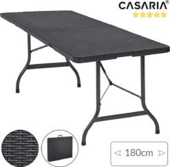 Casaria Tuintafel Opvouwbaar – Met Draaggreep 180x75 Cm – Zwart 15 Casaria Tuintafel Opvouwbaar – Met Draaggreep 180x75 Cm – Zwart -Bol 1200x1180 1