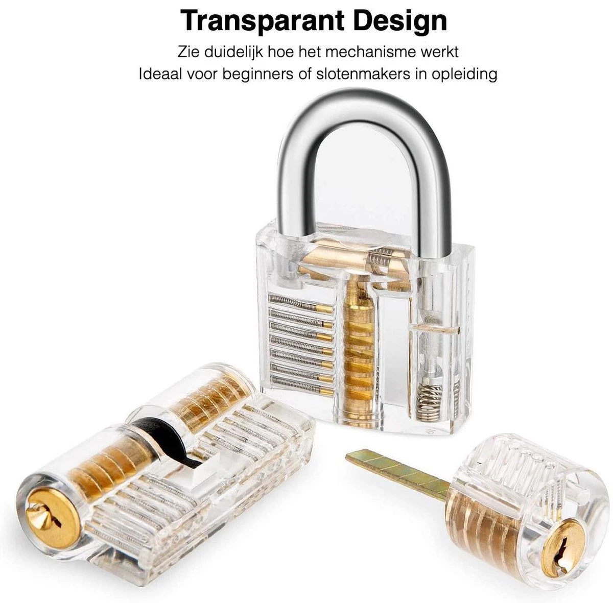 Uitgebreide Lockpick Set Met 3 Sloten - Lockpicking - Lock Pick Gereedschap Tools - Lockpicken Voor Beginners En Professionals - 2021 Versie- Inclusief E-Book 7 Uitgebreide Lockpick Set Met 3 Sloten - Lockpicking - Lock Pick Gereedschap Tools - Lockpicken Voor Beginners En Professionals - 2021 Versie- Inclusief E-Book - Afbeelding 5