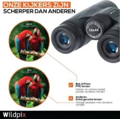Wildpix EAGLE Verrekijker 10X42 Groen - Complete Kijker Met Draagriem En Draagtasje - Ook Voor Brildragers -Bol 1200x1188 6