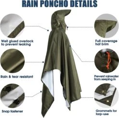 Anyoo Lichte Waterdichte Regenjas Poncho, Herbruikbaar, Ripstop, Ademende Multifunctionele Regenjas Met Capuchon, Opvouwbare Beschermhoes, Onderkant, Ideaal Voor Buiten, Camping, Wandelen, Vissen 13 Anyoo Lichte Waterdichte Regenjas Poncho, Herbruikbaar, Ripstop, Ademende Multifunctionele Regenjas Met Capuchon, Opvouwbare Beschermhoes, Onderkant, Ideaal Voor Buiten, Camping, Wandelen, Vissen -Bol 1200x1191 16