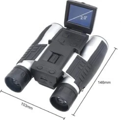 DrPhone V3 HD Digitale Camera Verrekijker Met 2.0 Inch Lcd-scherm - 12X32 – 1080P - Foto Video-Opname – Zwart/Zilver -Bol 1200x1194 7