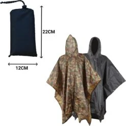 Regenponcho / Fietsponcho Herbruikbaar Voor Volwassenen ( Dames En Heren ) - 200x110cm - 100% Ripstop Polyester - Zwart 13 Regenponcho / Fietsponcho Herbruikbaar Voor Volwassenen ( Dames En Heren ) - 200x110cm - 100% Ripstop Polyester - Zwart -Bol 1200x1196 14