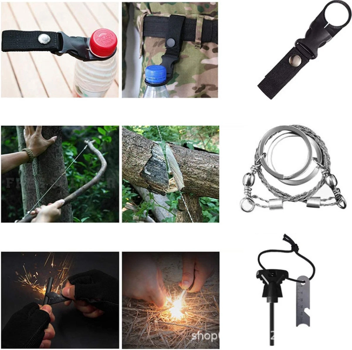 Levabe - Professionele Survival Set Incl Waterfilter - 13-delig - Noodpakket - Camping - Survival - Outdoor - Vuurstrijker - Survival Kit 9 Levabe - Professionele Survival Set Incl Waterfilter - 13-delig - Noodpakket - Camping - Survival - Outdoor - Vuurstrijker - Survival Kit - Afbeelding 7