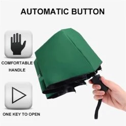 HK-Goodies- Automatische Stormparaplu - Paraplu - Automatisch, Opvouwbaar & Windproof Tot 100km P/u - Inclusief Beschermhoes - Ø 95 Cm - Extra Sterk - Dubbele Laag - Groen -Bol 1200x1197 19
