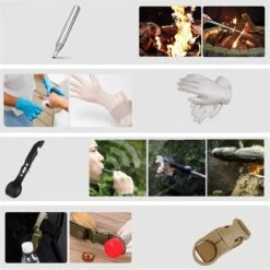 Merkloos Noodpakket - 35 In 1 Survival Pakket - Survival Kit - Survival Set - Noodpakket Rampenrugzak - Noodpakket Oorlog - EHBO Kit - Inclusief Overlevingshandleiding - Camouflage -Bol 1200x1198 13