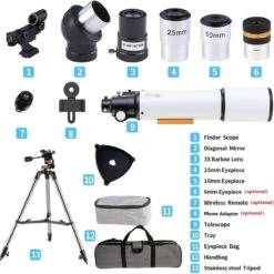 Merkloos Telescoop - 250x Vergroting - Sterrenkijker Beginners / Volwassenen / Gevorderden - Inclusief Gebruiksaanwijzing - Inclusief Statief En Draagtas - 50080 8 Merkloos Telescoop - 250x Vergroting - Sterrenkijker Beginners / Volwassenen / Gevorderden - Inclusief Gebruiksaanwijzing - Inclusief Statief En Draagtas - 50080 -Bol 1200x1198 8