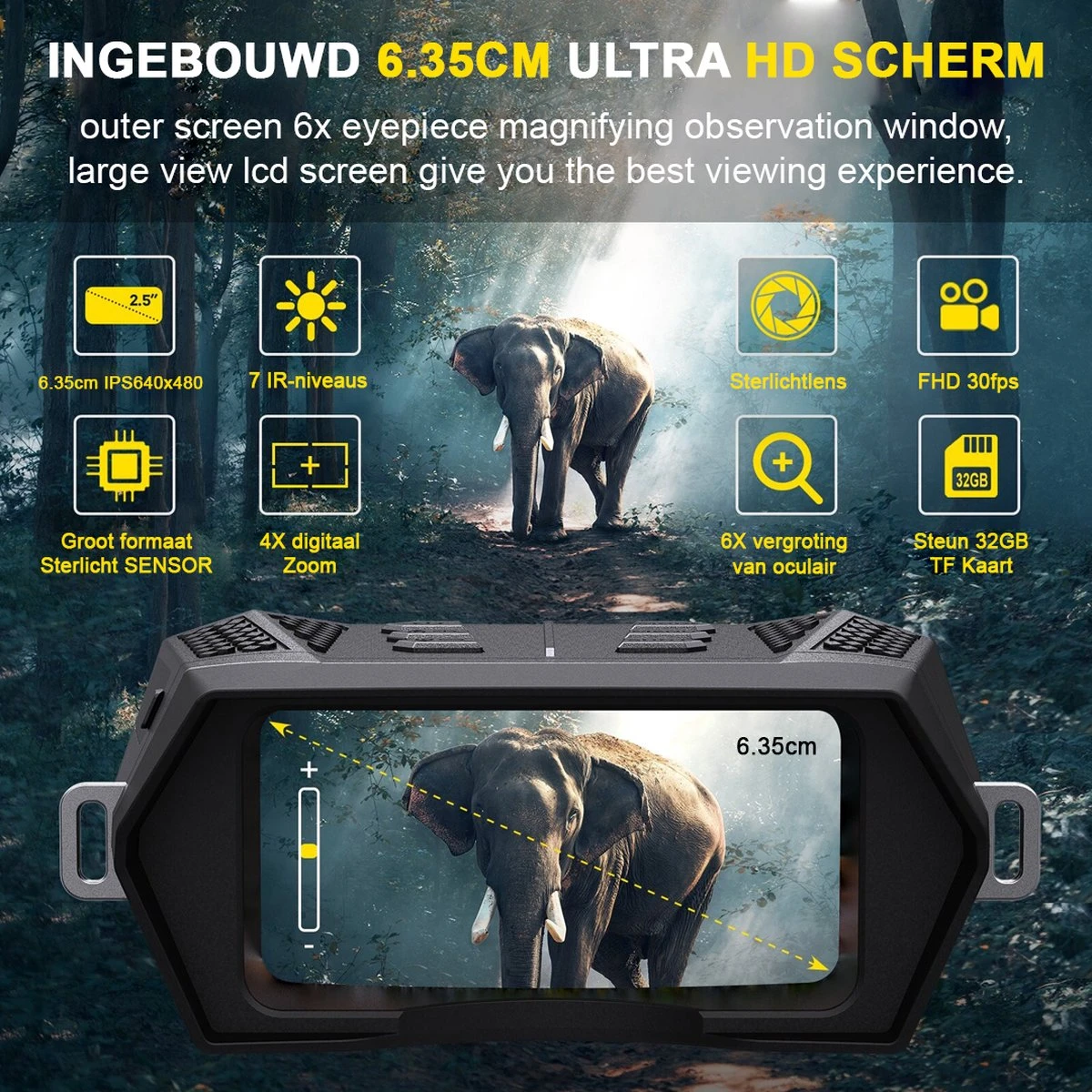 Nachtkijker Met Infrarood - Nachtkijkker Met Digitale Camera - Nachtkijker Met Warmtebeeld - Verrekijker Met Nachtzicht - Zwart - 1 8 Nachtkijker Met Infrarood - Nachtkijkker Met Digitale Camera - Nachtkijker Met Warmtebeeld - Verrekijker Met Nachtzicht - Zwart - 1 - Afbeelding 6