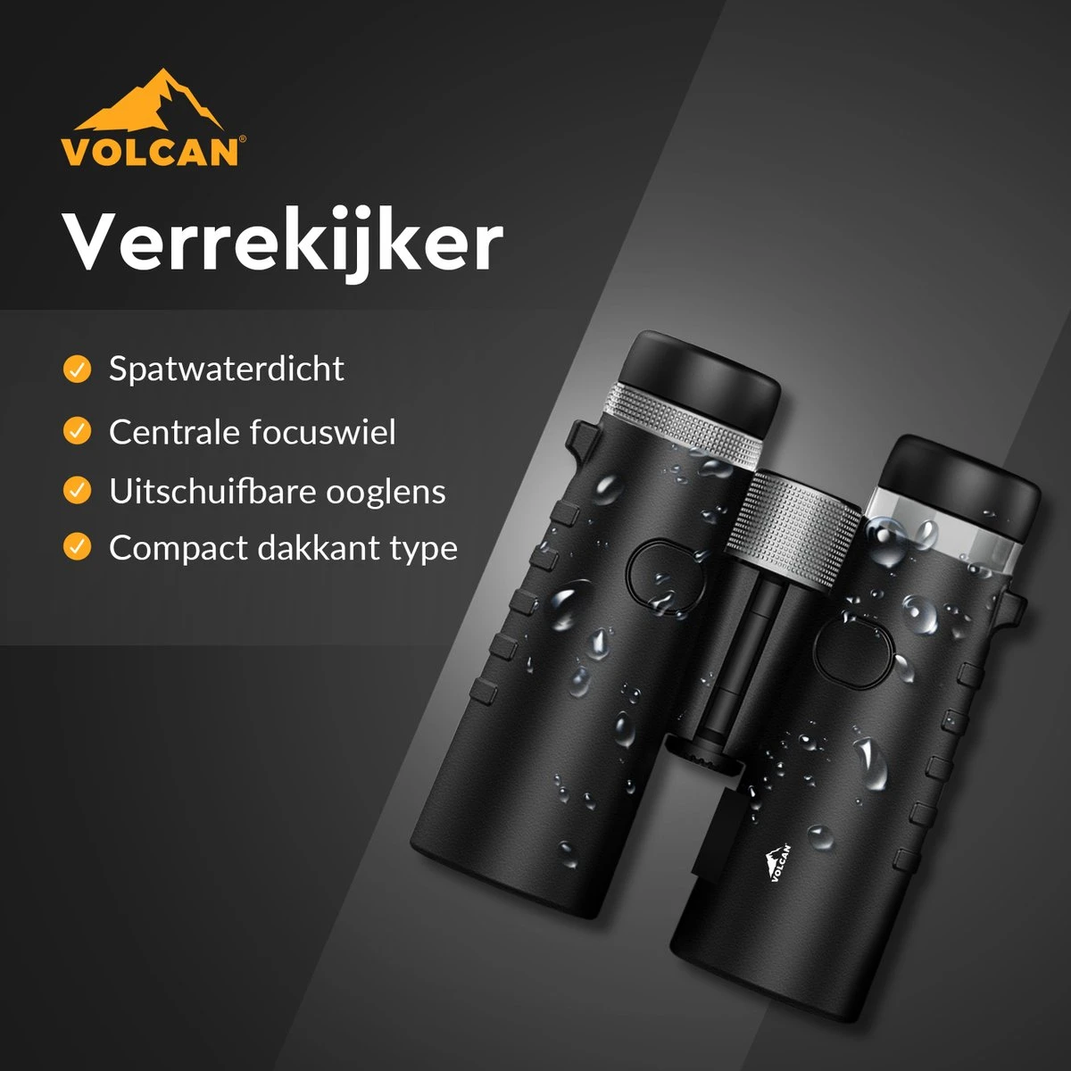 Volcan Verrekijker 10x42 - Voor Volwassene - HD - Spatwaterdicht - Met Lensdoppen, Draagtas En Nekkoord - Zwart 6 Volcan Verrekijker 10x42 - Voor Volwassene - HD - Spatwaterdicht - Met Lensdoppen, Draagtas En Nekkoord - Zwart - Afbeelding 4
