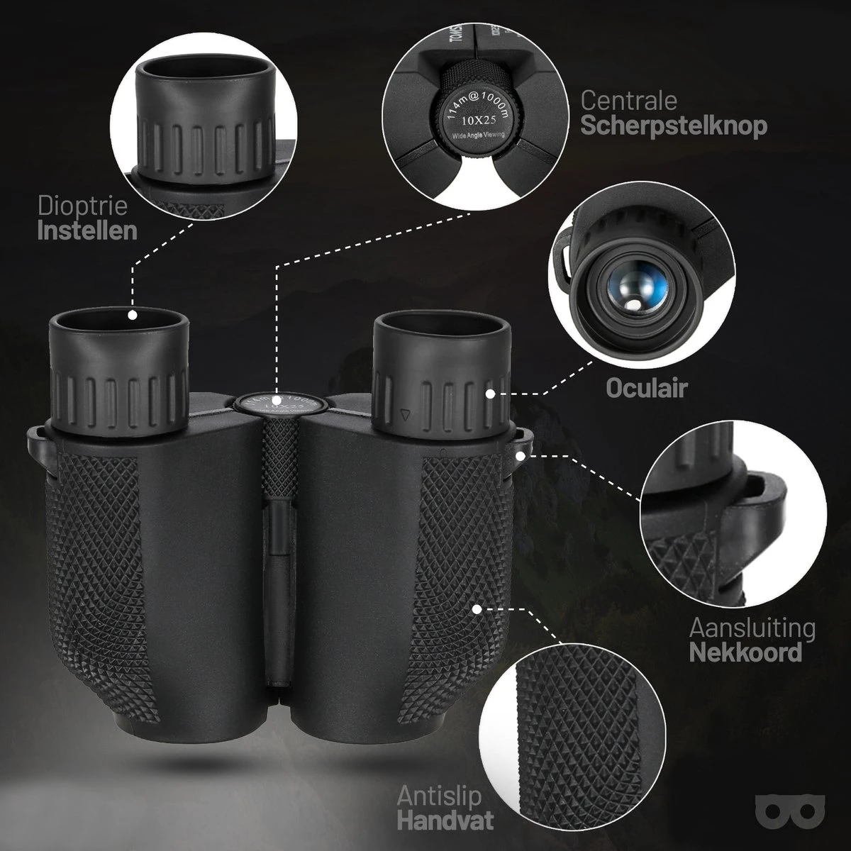 Zoomble® Verrekijker Inclusief Nekkoord En Draagtasje – 10x25 - E-book Vogelspotten - Compact - Geschikt Voor Vogelaars, Outdoor, Hiking - Volwassenen & Kinderen - Verkijker 4 Zoomble® Verrekijker Inclusief Nekkoord En Draagtasje – 10x25 - E-book Vogelspotten - Compact - Geschikt Voor Vogelaars, Outdoor, Hiking - Volwassenen & Kinderen - Verkijker - Afbeelding 2