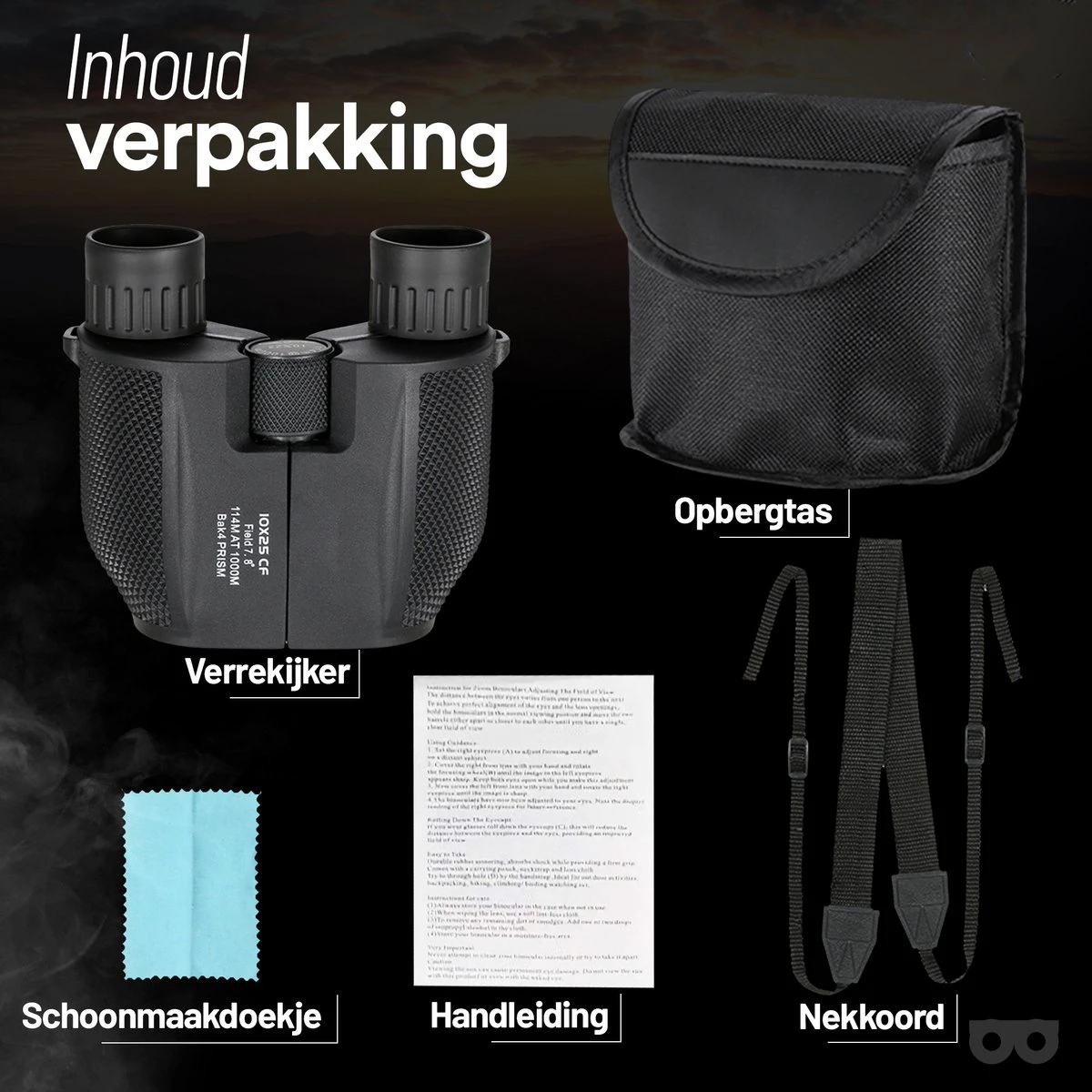 Zoomble® Verrekijker Inclusief Nekkoord En Draagtasje – 10x25 - E-book Vogelspotten - Compact - Geschikt Voor Vogelaars, Outdoor, Hiking - Volwassenen & Kinderen - Verkijker 10 Zoomble® Verrekijker Inclusief Nekkoord En Draagtasje – 10x25 - E-book Vogelspotten - Compact - Geschikt Voor Vogelaars, Outdoor, Hiking - Volwassenen & Kinderen - Verkijker - Afbeelding 8