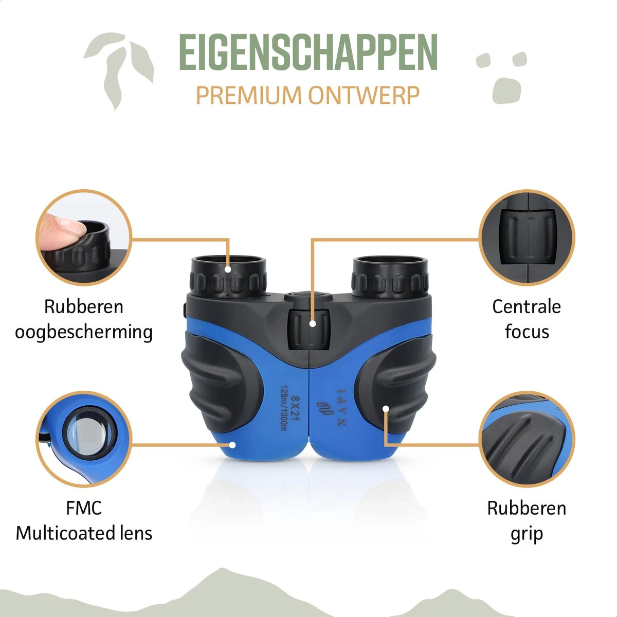 NAPI Verrekijker Voor Kinderen - 8x Vergroting - Hoge Kwaliteit - Inclusief Accessoires - Vergrootglas - Blauw 7 NAPI Verrekijker Voor Kinderen - 8x Vergroting - Hoge Kwaliteit - Inclusief Accessoires - Vergrootglas - Blauw - Afbeelding 5