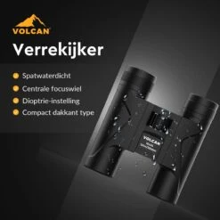 Volcan Verrekijker - 10x25 - Voor Volwassene - HD - Spatwaterdicht - Met Draagtas En Nekkoord - Zwart -Bol 1200x1200 1106