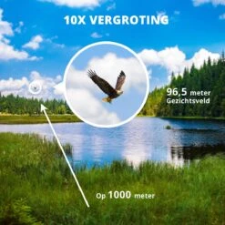 MacGyver Verrekijker 10 X 25 Bak7 - Compact Voor Reis En Stadions - Met Schouderriem En Draagtas - Ook Voor Brildragers - Groen -Bol 1200x1200 1140