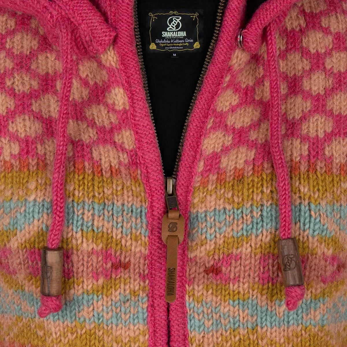 SHAKALOHA Gebreid Wollen Dames Vest Van Schapenwol Met Polyester Fleece Voering En Afneembare Capuchon - W Glacier ZH Pink XL 7 SHAKALOHA Gebreid Wollen Dames Vest Van Schapenwol Met Polyester Fleece Voering En Afneembare Capuchon - W Glacier ZH Pink XL - Afbeelding 5