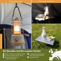 Skandika Kiruna LED-Lamp – Tentlampen – Campinglampen – Buiten Lantaarn – Buitenverlichting – Buiten Lamp - Retro Outdoor Camping Lamp Met Powerbank, Traploos Dimbaar, Draadloos, Oplaadbare Batterij, USB, Warm En Koud Wit, 75h Lichtduur – Groen -Bol 1200x1200 1202
