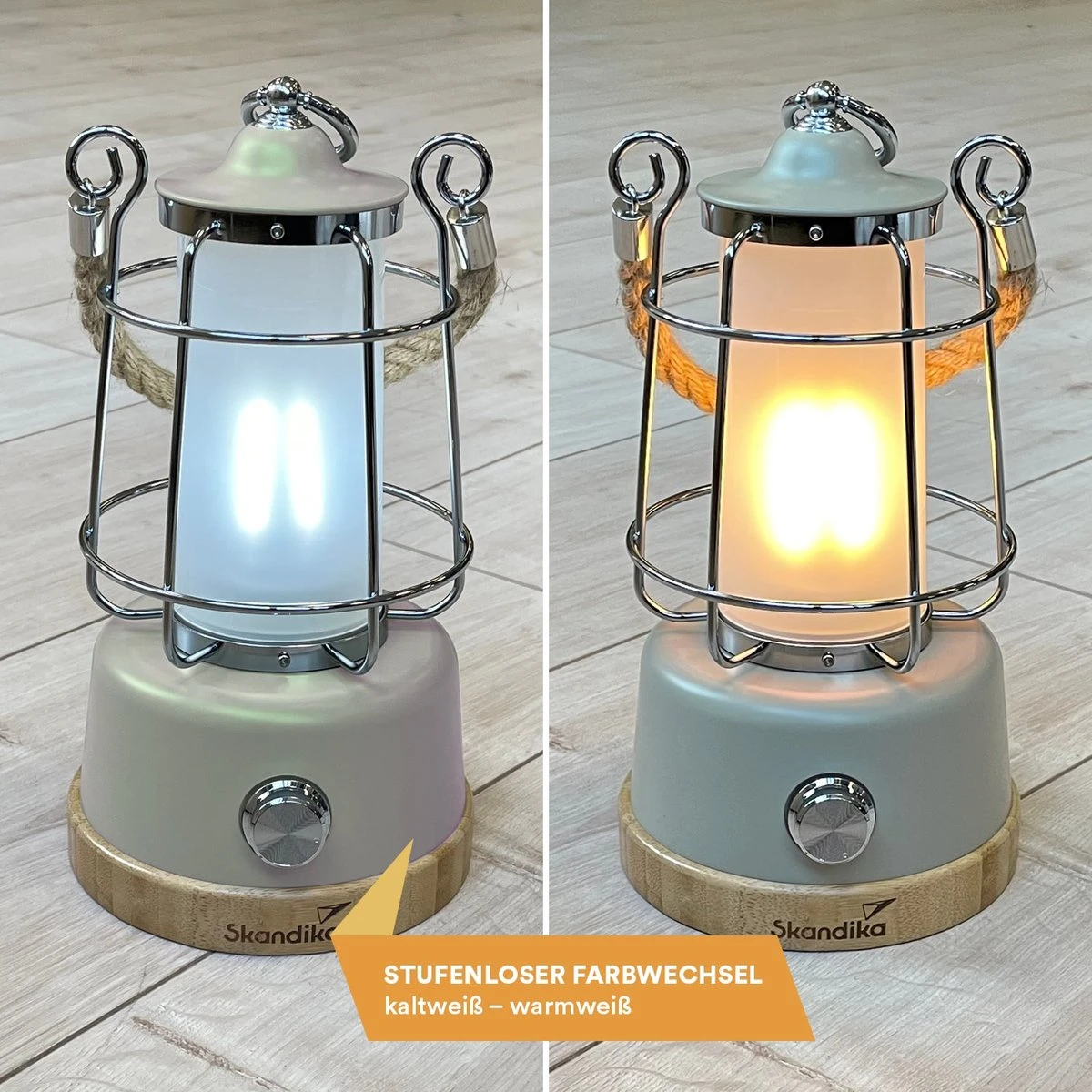 Skandika Kiruna LED-Lamp – Tentlampen – Campinglampen – Buiten Lantaarn – Buitenverlichting – Buiten Lamp - Retro Outdoor Camping Lamp Met Powerbank, Traploos Dimbaar, Draadloos, Oplaadbare Batterij, USB, Warm En Koud Wit, 75h Lichtduur – Beige 4 Skandika Kiruna LED-Lamp – Tentlampen – Campinglampen – Buiten Lantaarn – Buitenverlichting – Buiten Lamp - Retro Outdoor Camping Lamp Met Powerbank, Traploos Dimbaar, Draadloos, Oplaadbare Batterij, USB, Warm En Koud Wit, 75h Lichtduur – Beige - Afbeelding 2