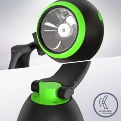 B.K.Licht - LED Kampeerlamp - Zaklamp - 3 In 1 Zaklantaarn Voor Kinderen - Tafellamp - Tentlamp - Opvouwbaar - Zwart Groen - 140 Lumen - IP20 -Bol 1200x1200 1213