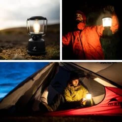 Favour L0818 Retro Camping Lamp Oplaadbaar LED, 320 Lumen, IP64 Waterdicht, Draagbare Kampeerlamp, Tentlamp, Acculamp, Traploos Dimbare Lamp Incl. Kaarslicht-modus, Zwart -Bol 1200x1200 1282