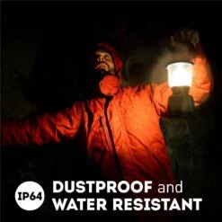 Favour L0818 Retro Camping Lamp Oplaadbaar LED, 320 Lumen, IP64 Waterdicht, Draagbare Kampeerlamp, Tentlamp, Acculamp, Traploos Dimbare Lamp Incl. Kaarslicht-modus, Zwart -Bol 1200x1200 1285