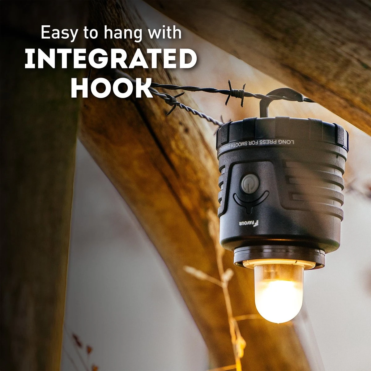 Favour L0434 Camping Lamp LED, 1105 Lumen, IP64, Waterdicht, Draagbare Kampeerlamp, Tentlamp, Schokbestendig, 4 Verschillende Lichtmodi Inclusief Kaarslicht-modus, Afneembaar Deksel & Compact Formaat 5 Favour L0434 Camping Lamp LED, 1105 Lumen, IP64, Waterdicht, Draagbare Kampeerlamp, Tentlamp, Schokbestendig, 4 Verschillende Lichtmodi Inclusief Kaarslicht-modus, Afneembaar Deksel & Compact Formaat - Afbeelding 3