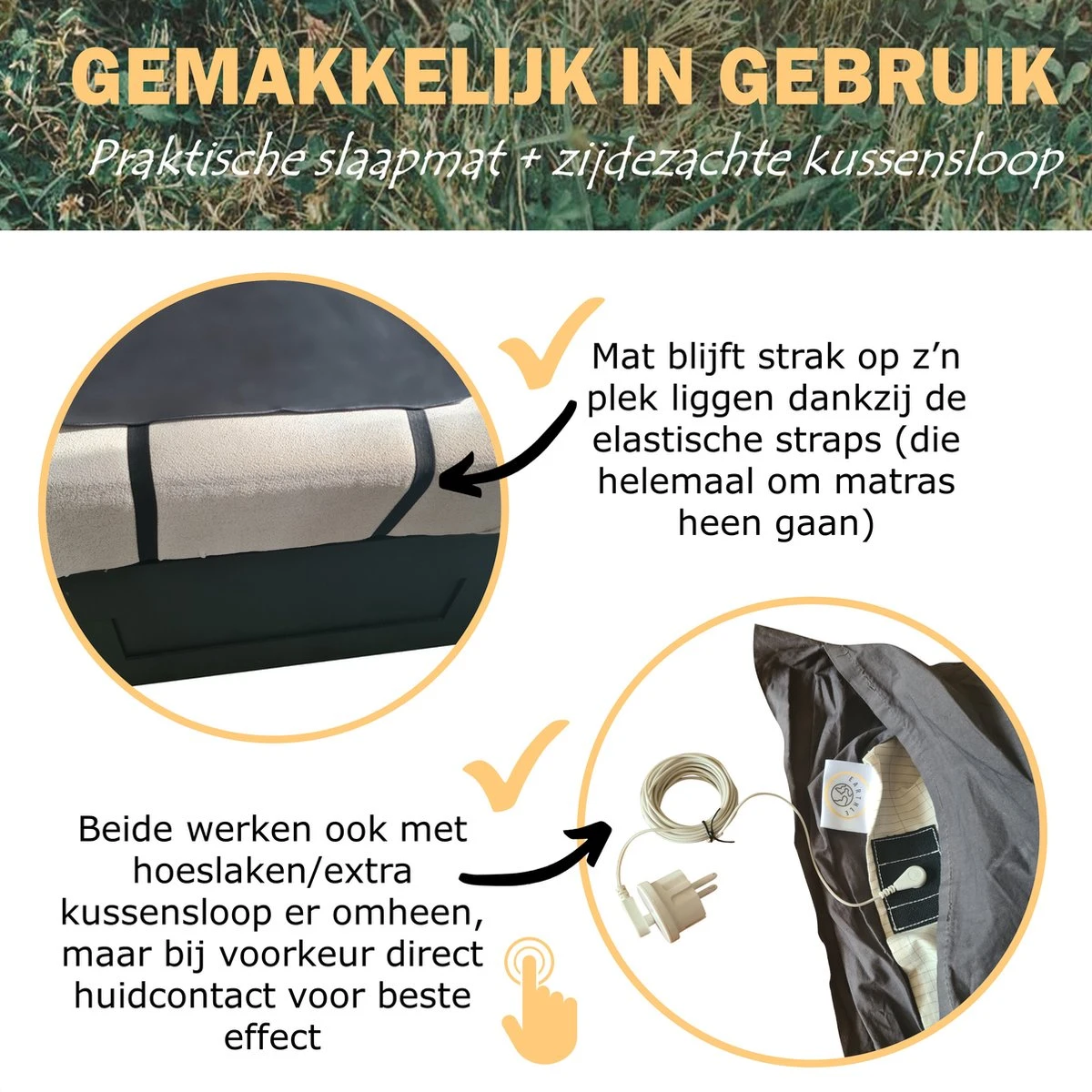 Earthle Volledige Earthing Tweepersoons Aardingsset - 2x Slaapmat + 2x Kussensloop - Aardingsmat - Aarden - Earthing Mat - Aarding - Grounding Mat - Kussensloop - Aardingskussensloop - Combo Deal 9 Earthle Volledige Earthing Tweepersoons Aardingsset - 2x Slaapmat + 2x Kussensloop - Aardingsmat - Aarden - Earthing Mat - Aarding - Grounding Mat - Kussensloop - Aardingskussensloop - Combo Deal - Afbeelding 7