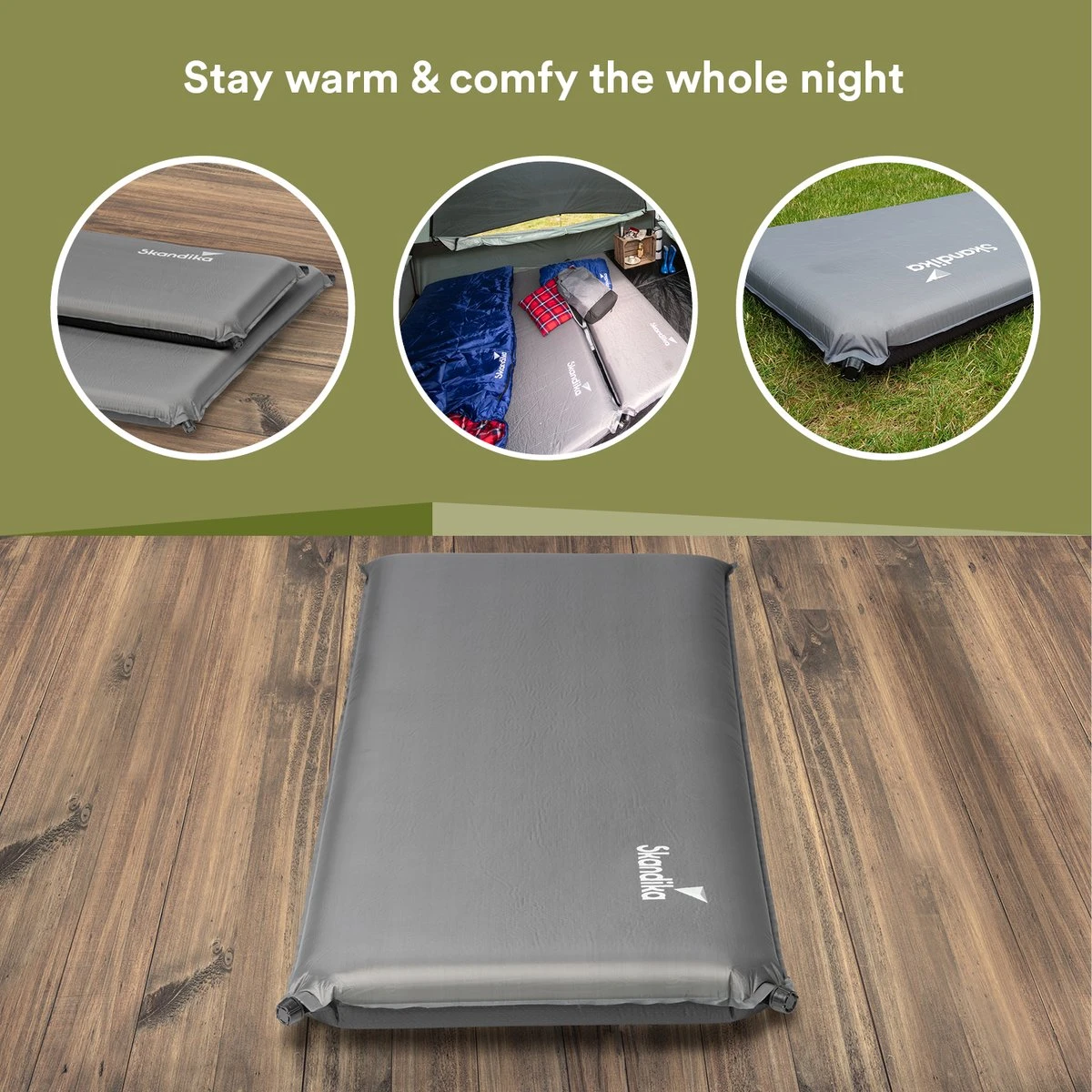 Skandika Easy Single Zelfopblaasbaar Slaapmat – Slaapmat – Slaapmat Zelfopblazend – Logeerbed – Polyester, PVC - Premium Zelfopblazend Luchtbed, Antislip-materiaal, Ideaal Voor Camping – Outdoor, Camping – Kamperen – 196 X 60 X 10 Cm – 3.2kg - Grijs 7 Skandika Easy Single Zelfopblaasbaar Slaapmat – Slaapmat – Slaapmat Zelfopblazend – Logeerbed – Polyester, PVC - Premium Zelfopblazend Luchtbed, Antislip-materiaal, Ideaal Voor Camping – Outdoor, Camping – Kamperen – 196 X 60 X 10 Cm – 3.2kg - Grijs - Afbeelding 5