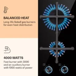 Illuminosa Domino Gaskookplaat 2-pits Sabaf Branders Glaskeramiek -Bol 1200x1200 1429