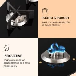 Trifecta 6 Gaskookplaat 6-pits Grote, Normale En Extra Glaskeramische Branders -Bol 1200x1200 1437