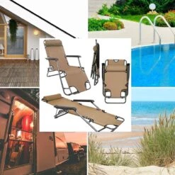 Ligstoel Opvouwbaar 155x60cm - Lichte Ligbed Relaxstoel Tuinstoel Campingstoel Strandstoel -Bol 1200x1200 158