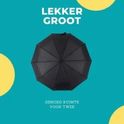 Paraplu - Stormparaplu - Opvouwbaar - Storm- En Regenbestendig - Automatisch Uitklapbaar - Zwart -Bol 1200x1200 1627