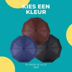 Paraplu - Stormparaplu - Opvouwbaar - Storm- En Regenbestendig - Automatisch Uitklapbaar - Zwart -Bol 1200x1200 1629