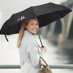 Sunflake Stormparaplu Opvouwbaar - Stormbestendig Tot 140km/u - Automatisch Uitklapbaar - Incl. Beschermhoes En Reisetui - Zwart -Bol 1200x1200 1664