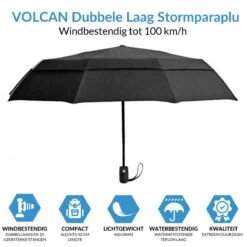 Volcan Stormparaplu Opvouwbaar - Stormparaplu's - Inklapbaar - Ø 105 Cm - Windproof Tot 100km P/u - Grote Paraplu - Automatisch - Zwart 15 Volcan Stormparaplu Opvouwbaar - Stormparaplu's - Inklapbaar - Ø 105 Cm - Windproof Tot 100km P/u - Grote Paraplu - Automatisch - Zwart -Bol 1200x1200 1671