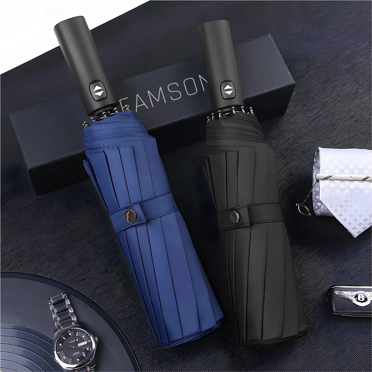 Stormparaplu Opvouwbaar - Paraplu - Automatische Stormparaplu - Tot 110km P/u Windproof - 12 Ribben 4 Stormparaplu Opvouwbaar - Paraplu - Automatische Stormparaplu - Tot 110km P/u Windproof - 12 Ribben - Afbeelding 2